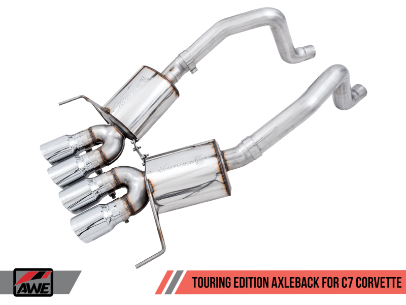 AWE Tuning 14-19 Chevy Corvette C7 Z06/ZR1 (w/o AFM) Touring Edition Axle-Back Exhaust w/Chrome Tips - awdtuningtx