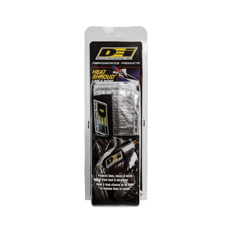 DEI Heat Shroud 2-1/2in x 3ft - Aluminized Sleeving-Hook and Loop Edge - awdtuningtx