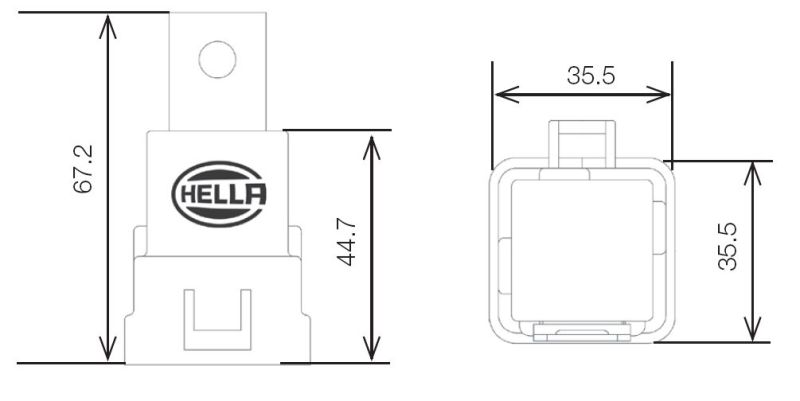 Hella Relay 12V 20/40A Spdt Res Wthr Bkt - awdtuningtx