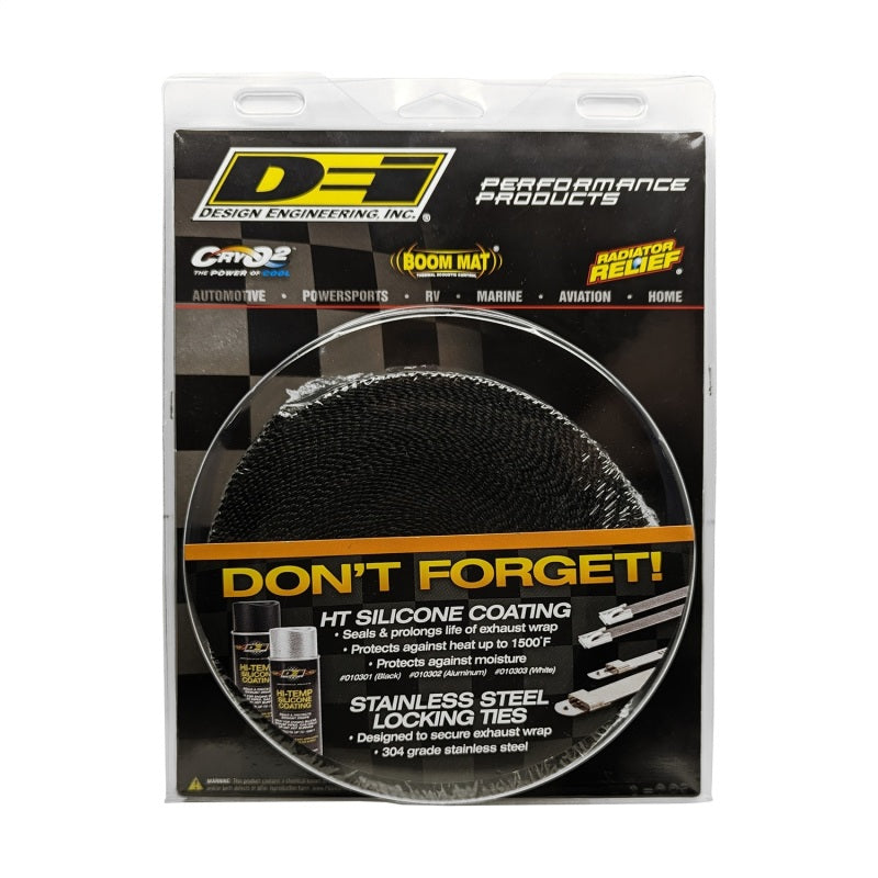 DEI Exhaust Wrap 2in x 50ft - Titanium - Black - awdtuningtx