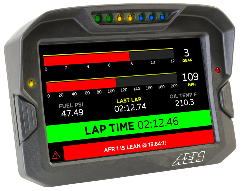 AEM CD-7 Non Logging GPS Enabled Race Dash Carbon Fiber Digital Display w/o VDM (CAN Input Only) - awdtuningtx
