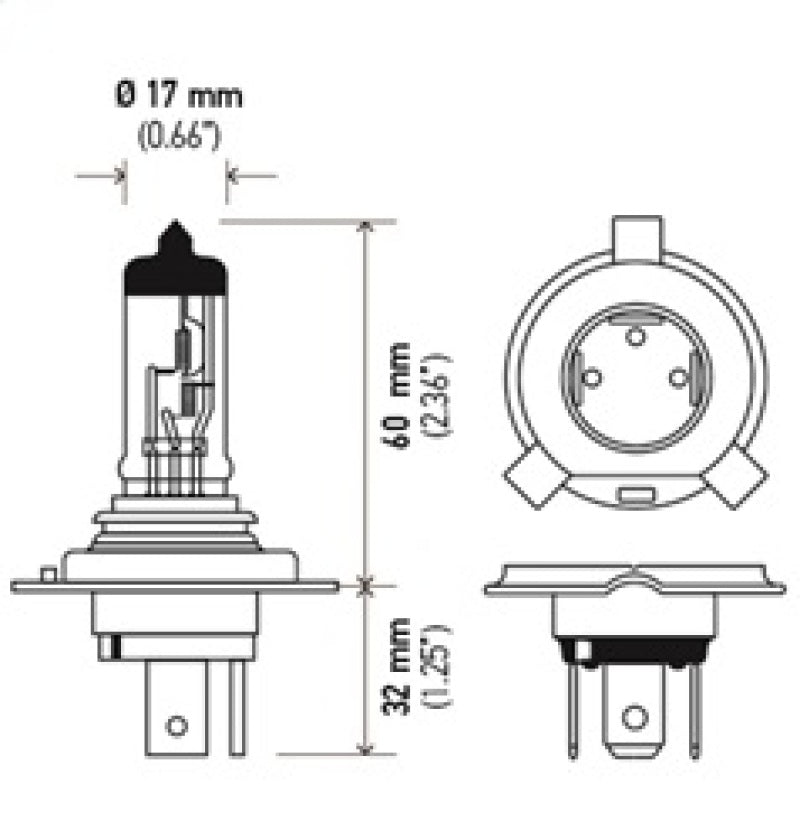 Hella H4 12V 130/90W Halogen Headlight Bulb - Universal - awdtuningtx
