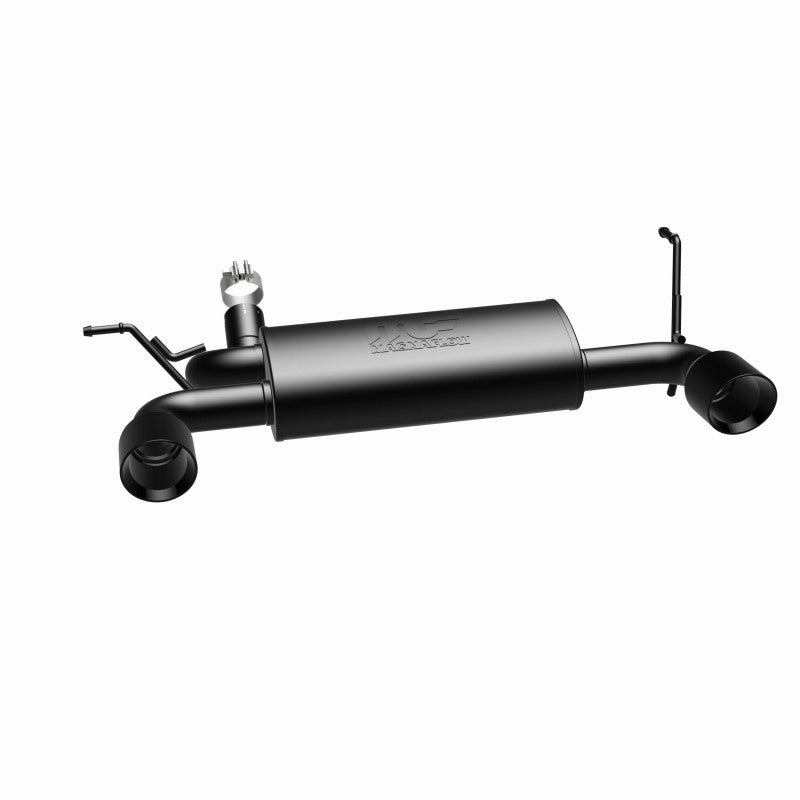 MagnaFlow 07-17 Jeep Wrangler JK 3.8/3.6L Dual Split Rear Exit Black Axle-Back Exhaust - awdtuningtx