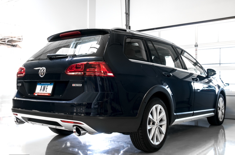 AWE Tuning VW MK7 Golf Alltrack/Sportwagen 4Motion Touring Edition Exhaust - Polished Silver Tips - awdtuningtx