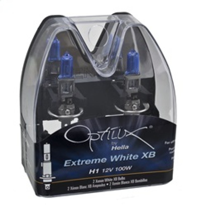 Hella Optilux H1 100W XB Extreme White Bulbs (Pair) - awdtuningtx