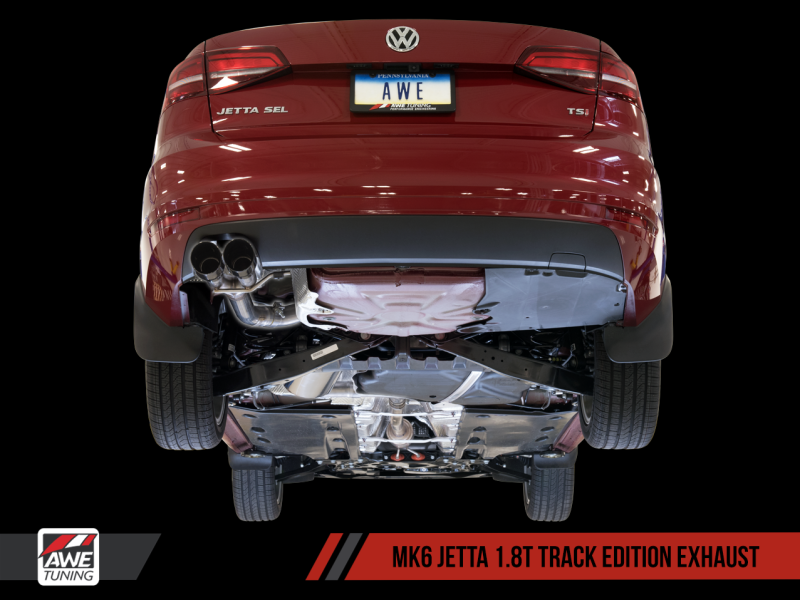 AWE Tuning Mk6 GLI 2.0T - Mk6 Jetta 1.8T Track Edition Exhaust - Polished Silver Tips - awdtuningtx