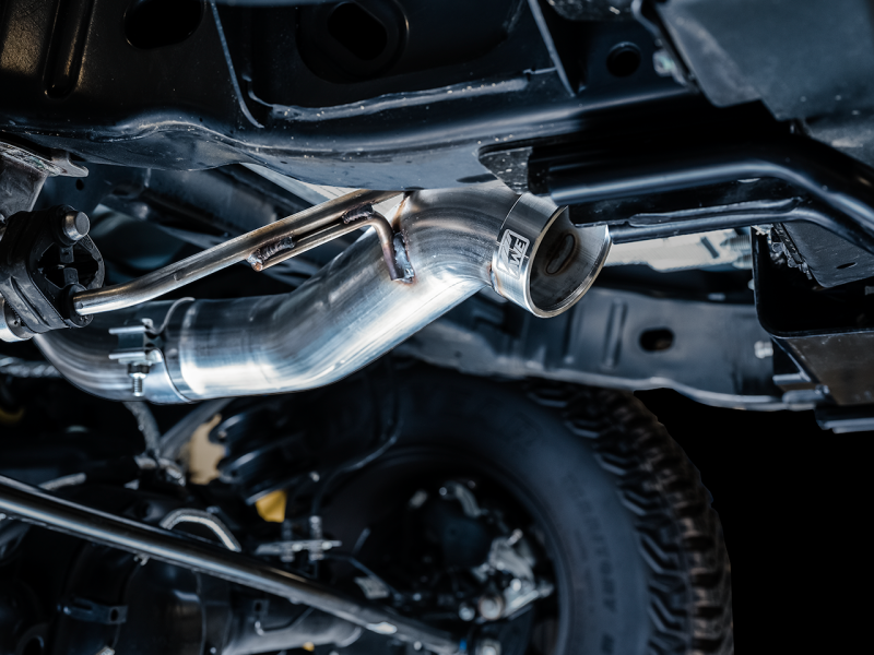 AWE Tuning 2021+ Ford Bronco 0FG Exhaust (No Tips) w/ Bash Guard - awdtuningtx