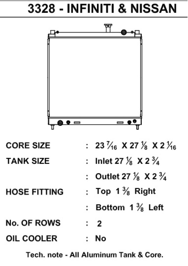 CSF 04-15 Nissan Titan Armada Radiator - awdtuningtx