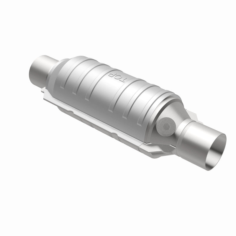 MagnaFlow Conv Univ 2.25in Inlet/Outlet Center/Center Round 11in Body L x 5.125in W x 15in Overall L - awdtuningtx