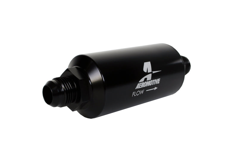 Aeromotive In-Line Filter - (AN-10) 100 Micron Stainless Steel Element Black Anodize Finish - awdtuningtx