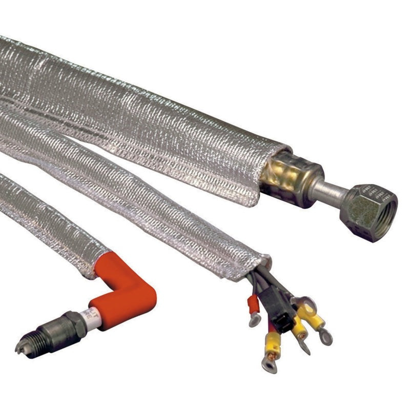 DEI Heat Sheath 1-1/4in I.D. x 3ft - Aluminized Sleeving - Sewn Edge - awdtuningtx