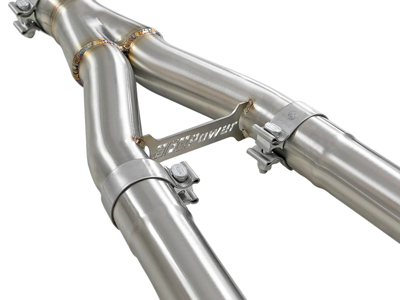 aFe Takeda 2.5in to 3in 304 SS Y-Pipe Exhaust System 16-18 Infiniti Q50/Q60 V6-3.0L (tt) - awdtuningtx