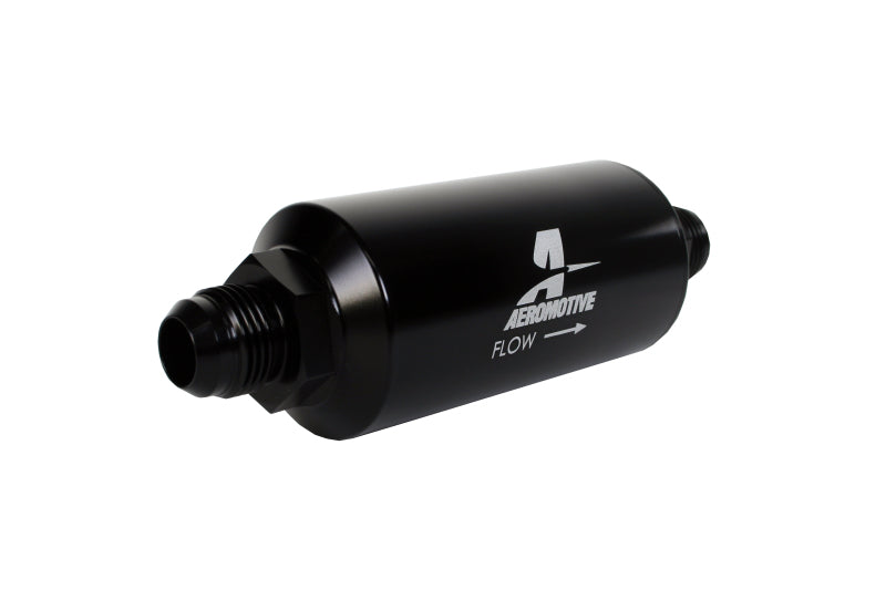 Aeromotive In-Line Filter - (AN-10) 100 Micron Stainless Steel Element Black Anodize Finish - awdtuningtx
