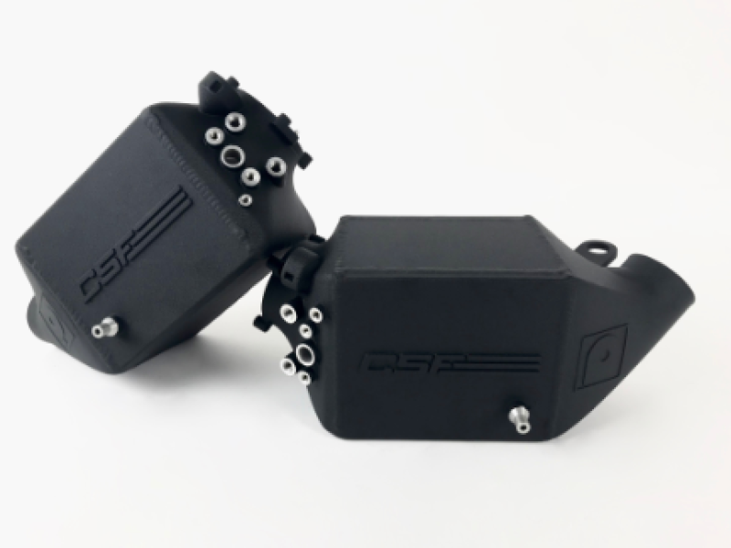 CSF 12-16 BMW M5 (F10) / 12-18 BMW M6 (F06/F12/F13) Twin Charge-Air-Cooler Set - Crinkle Black - awdtuningtx