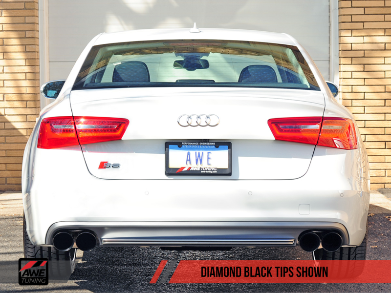 AWE Tuning Audi C7 / C7.5 S6 4.0T Touring Edition Exhaust - Diamond Black Tips - awdtuningtx