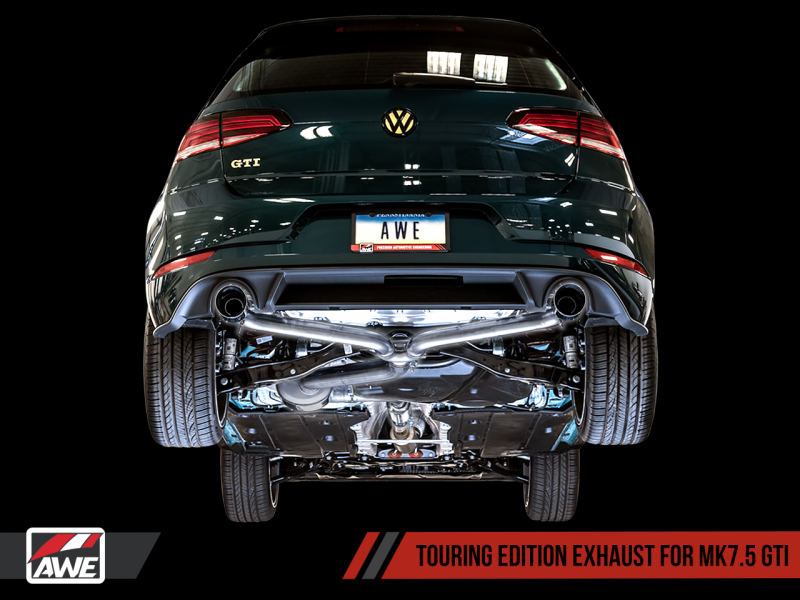 AWE Tuning Volkswagen GTI MK7.5 2.0T Touring Edition Exhaust w/Diamond Black Tips 102mm - awdtuningtx