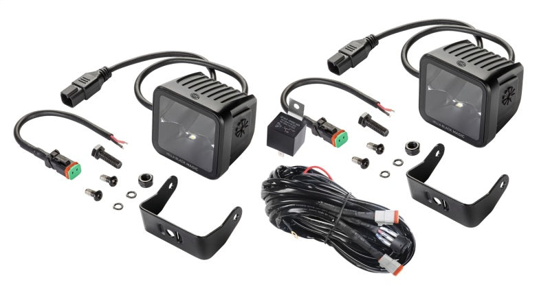 Hella Universal Black Magic 3.2in L.E.D. Cube Kit - Flood Beam (Long Range) - awdtuningtx
