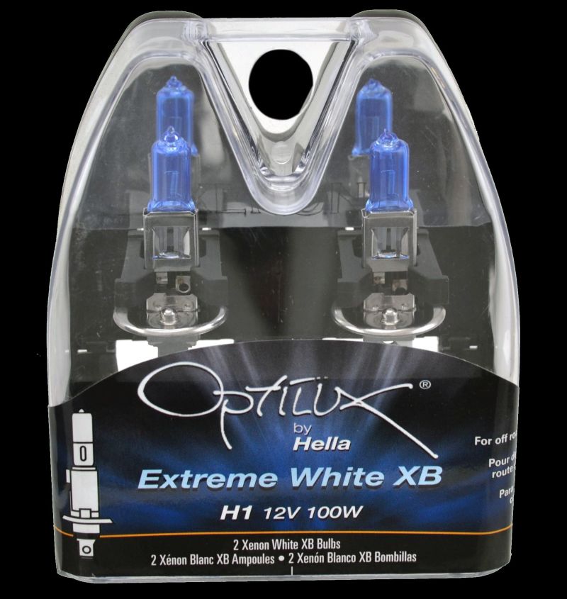 Hella Optilux H1 100W XB Extreme White Bulbs (Pair) - awdtuningtx