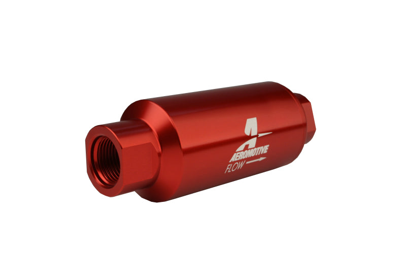 Aeromotive In-Line Filter - AN-10 size - 40 Micron SS Element - Red Anodize Finish - awdtuningtx