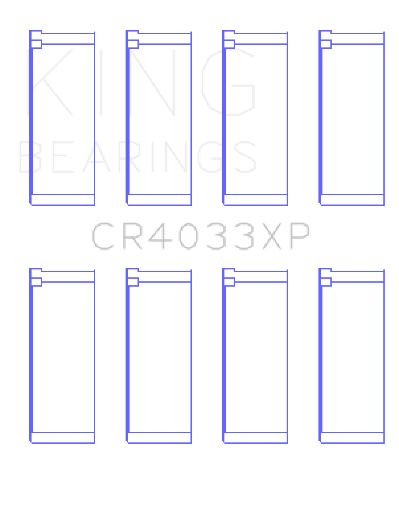 King Honda F20C/F22C / 97-01 H22A4 (Size 0.25) Rod Bearing Set - awdtuningtx