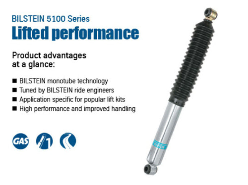 Bilstein 5100 Series 2015-2016 Ford F-150 XL/XLT V6 3.5L Rear 46mm Monotube Shock Absorber - awdtuningtx