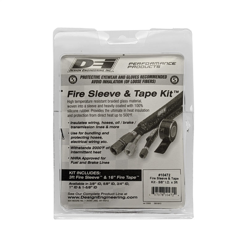 DEI Fire Sleeve and Tape Kit 5/8in I.D. x 3ft - awdtuningtx