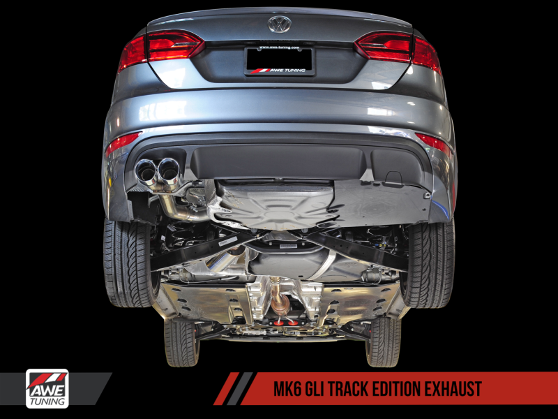 AWE Tuning Mk6 GLI 2.0T - Mk6 Jetta 1.8T Track Edition Exhaust - Diamond Black Tips - awdtuningtx
