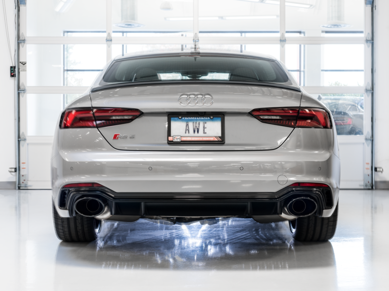 AWE Tuning Audi B9 RS 5 Sportback Touring Edition Exhaust-Non Resonated- Diamond Black RS Style Tips - awdtuningtx