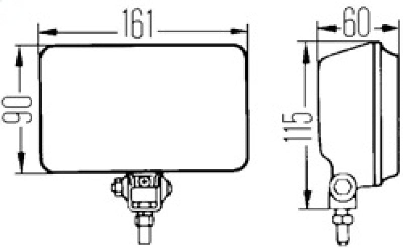 Hella 450 H3 12V SAE/ECE Fog Lamp Kit Clear - Rectangle (Includes 2 Lamps) - awdtuningtx