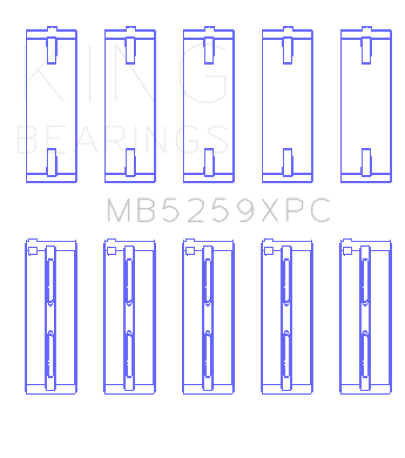 King Honda A-Series/B-Series/K-Series (Size .026) pMaxKote Performance Main Bearing Set - awdtuningtx