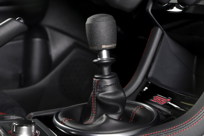 GrimmSpeed Stubby Shift Knob Stainless Steel Black - M12x1.25 - awdtuningtx