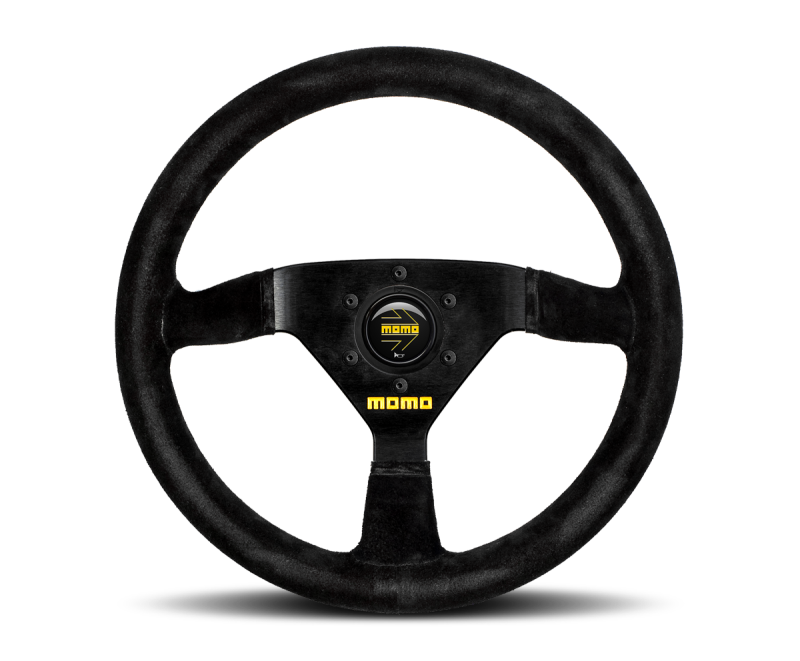 Momo MOD69 Steering Wheel 350 mm - Black Suede/Black Spokes - awdtuningtx
