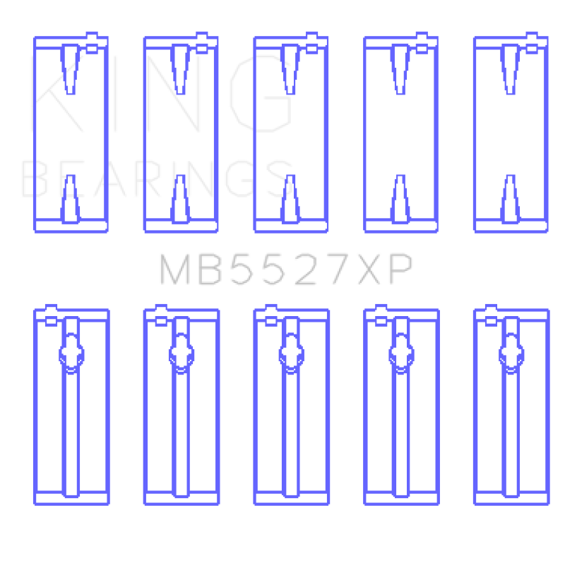 King Toyota 4AGE/4AGZE 16V 1.6L (Size 0.25 Oversized) Performance Main Bearing Set - awdtuningtx