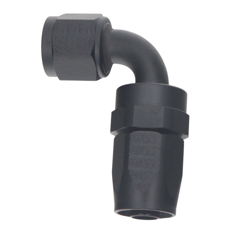 DeatschWerks 6AN Female Swivel 90-Degree Hose End CPE - Anodized Matte Black - awdtuningtx