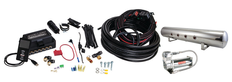 Air Lift Performance 3P (1/4 Air Line 5 Gal Polished Aluminum Tank VIAIR 444C Comp) - awdtuningtx