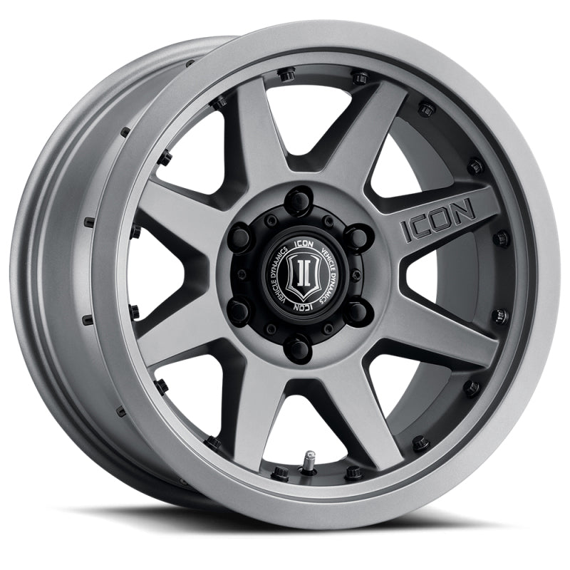 ICON Rebound Pro 17x8.5 6x5.5 0mm Offset 4.75in BS 106.1mm Bore Titanium Wheel - awdtuningtx