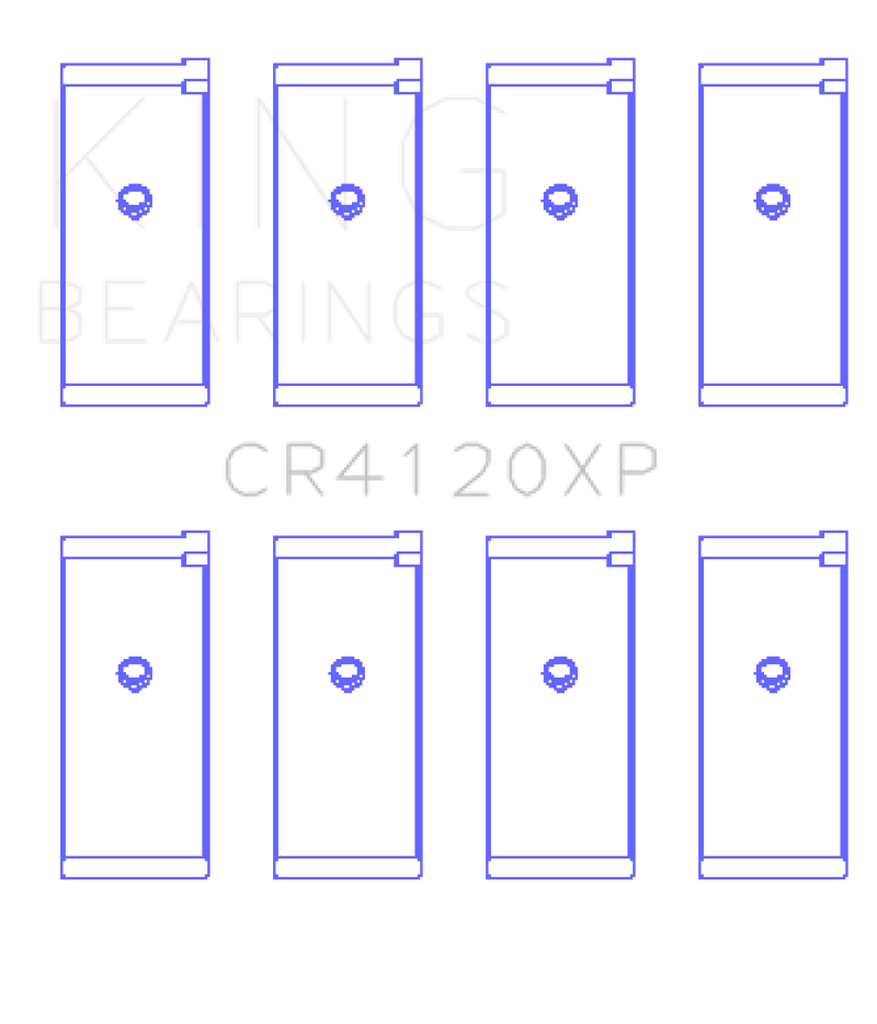 King Mitsubishi 4G63/4G64 7 Bolt 2nd Gen DSM and EVO I-IX (Size STDX) Performance Rod Bearing Set - awdtuningtx