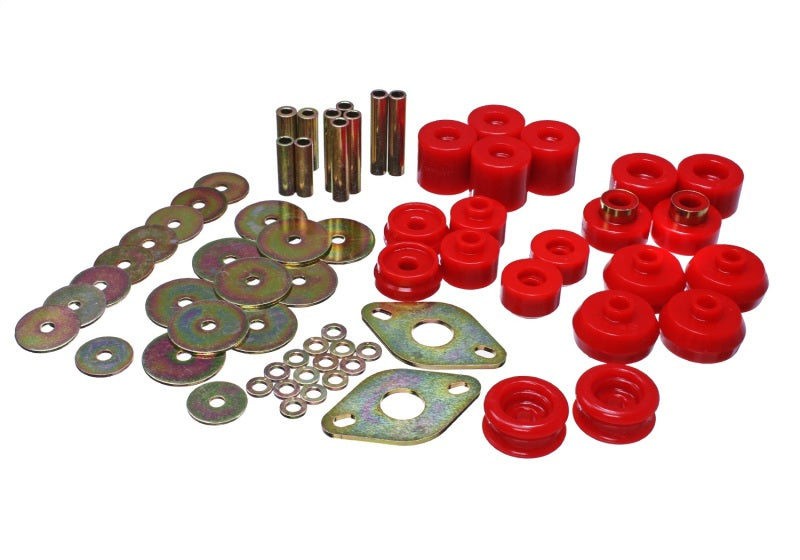 Energy Suspension 96-99 Toyota 4Runner 2WD/4WD Red Body Mount Bushing Set - awdtuningtx