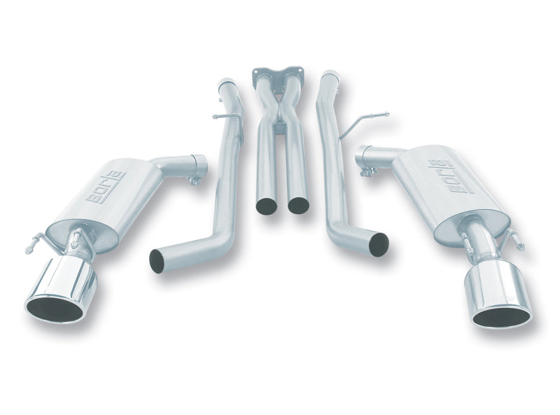 Borla 05-06 Pontiac GTO Coupe 2dr 6.0L 8cyl AT/MT 4spd/6spd RWD SS Catback Exhaust w/ inXin Pipe - awdtuningtx