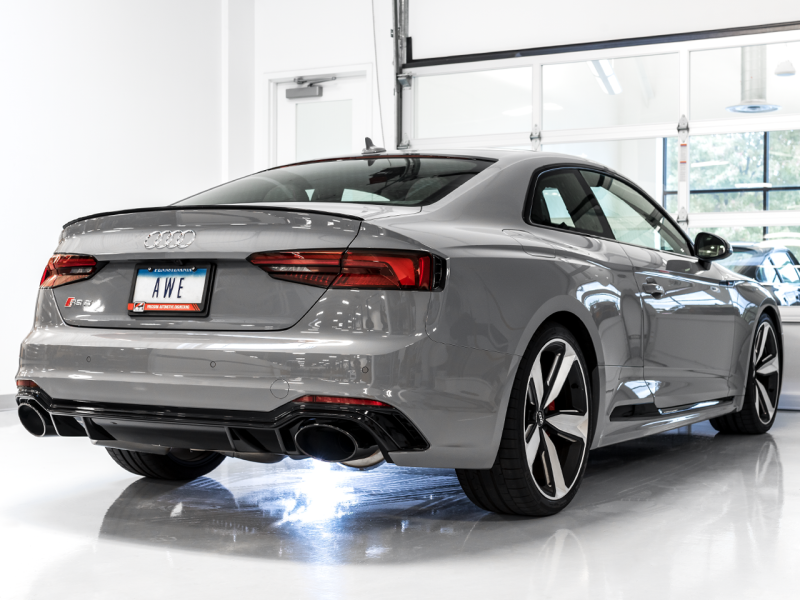 AWE Tuning Audi B9 RS 5 Sportback Touring Edition Exhaust-Non Resonated- Diamond Black RS Style Tips - awdtuningtx