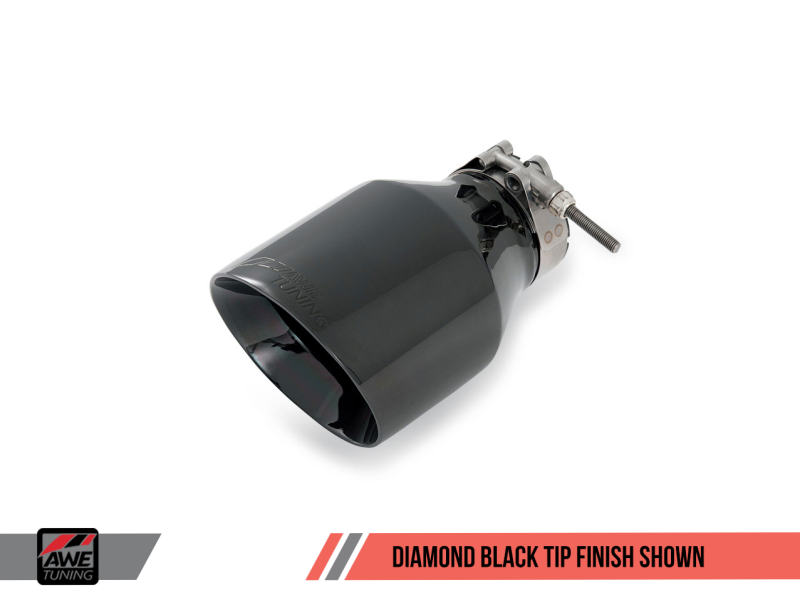 AWE Tuning Mk5 Jetta Mk6 Sportwagen 2.5L Track Edition Exhaust - Diamond Black Tips - awdtuningtx