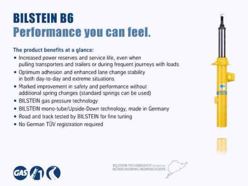 Bilstein B6 Performance 91-95 Toyota MR2 L4 2.2L/2.0L Turbo Front Left TwintubeShock - awdtuningtx
