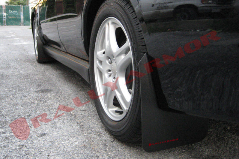 Rally Armor 02-07 Subaru WRX/STI/RS/2.5i (wagons req mod) Basic Black Mud Flap w/ Red Logo - awdtuningtx