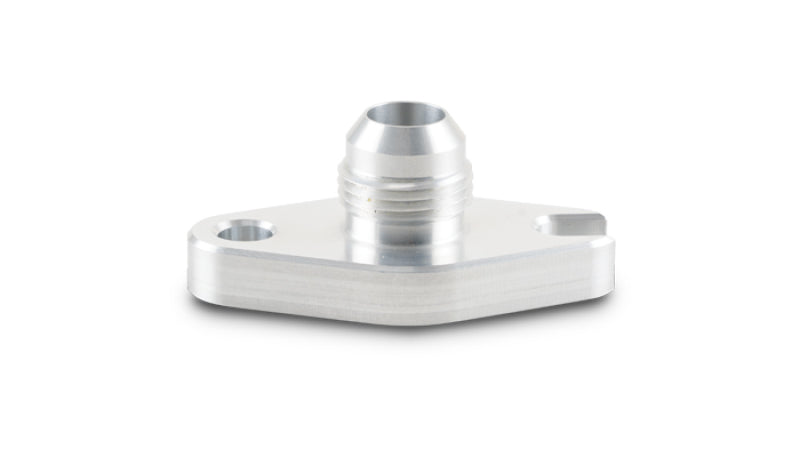 Vibrant Aluminum Oil Drain Flange (w/Crowfoot) -10AN Male Flare 2.060in Bolt Hole (Garrett GT6041) - awdtuningtx