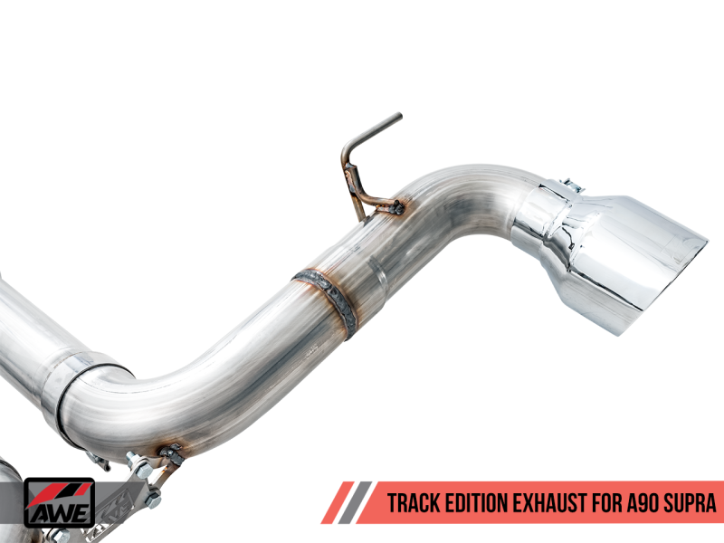 AWE Tuning 2020 Toyota Supra A90 Track Edition Exhaust - 5in Chrome Silver Tips - awdtuningtx