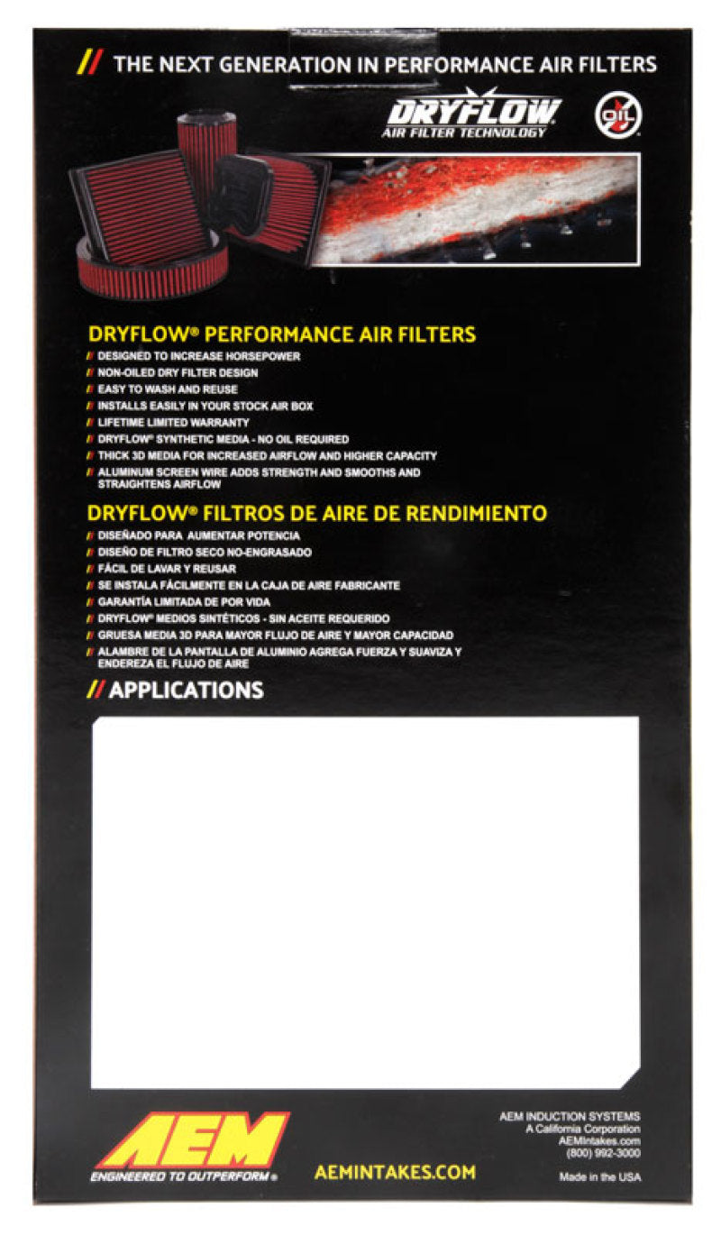 AEM 17-20 Subaru BRZ 2.0L DryFlow Air Filter - awdtuningtx