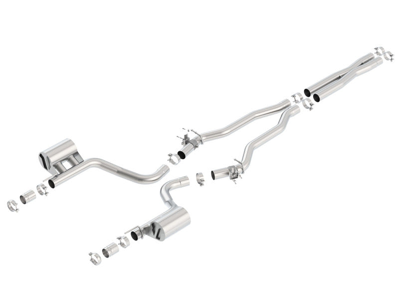 Borla 2015 Dodge Charger Hellcat 6.2L V8 ATAK Catback Exhaust w/ Valves No Tips Factory Valance - awdtuningtx