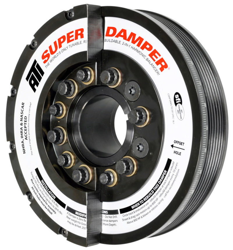 ATI Damper - 7.425in - Steel - 6 Grv - Duramax - 11+ - LML & LGH - Ext Bal - Diesel - 3 Ring - awdtuningtx