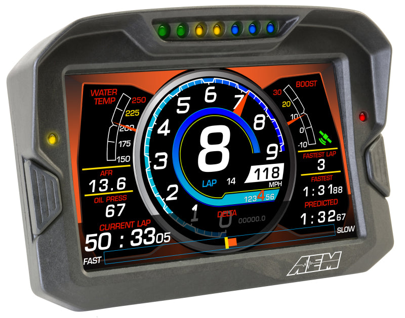 AEM CD-7 Non Logging GPS Enabled Race Dash Carbon Fiber Digital Display w/o VDM (CAN Input Only) - awdtuningtx