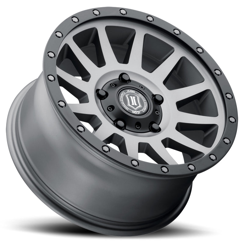 ICON Compression 17x8.5 5x150 25mm Offset 5.75in BS 110.1mm Bore Titanium Wheel - awdtuningtx